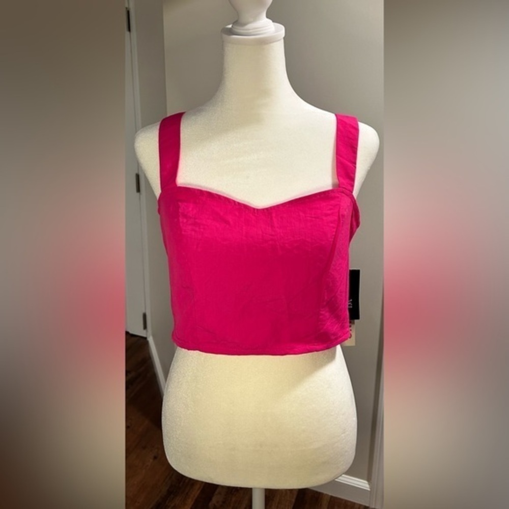 WOMEN’S HOT PINK CROPPED CAMI